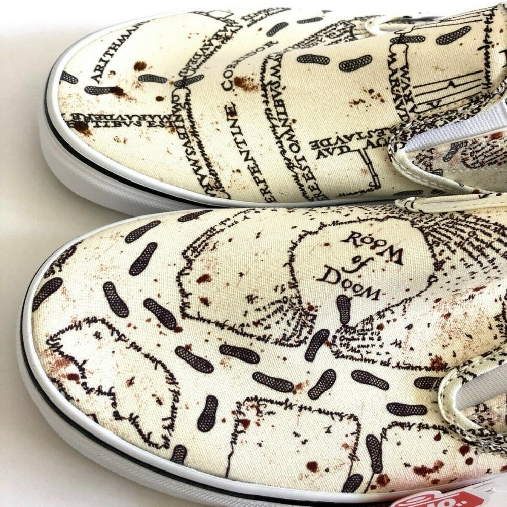 Vans X Harry Potter Mauraders Map Slip On Shoes 11 - Picture 5 of 8